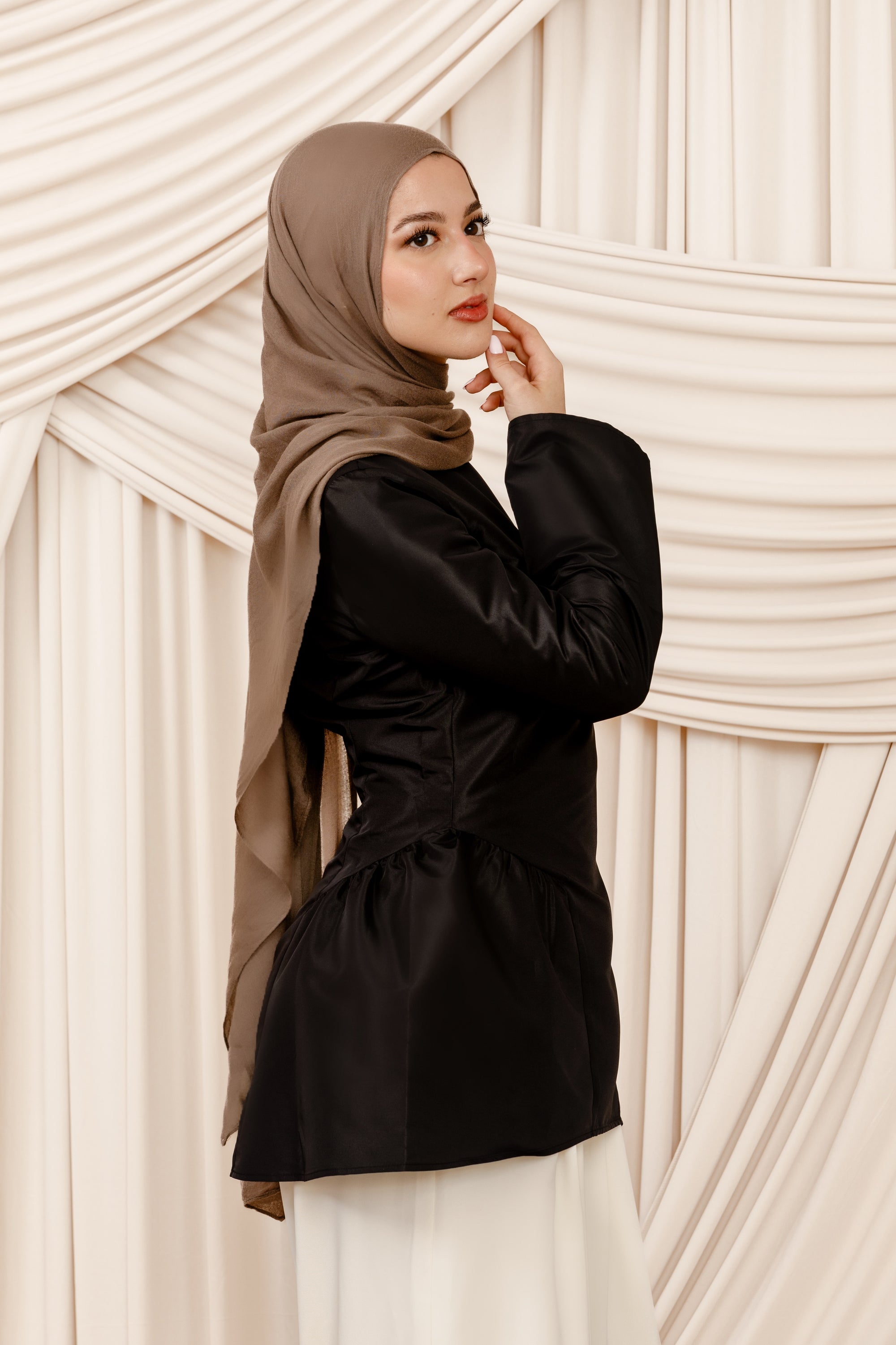peplum tunic dress women's peplum dresses Classic Long Sleeve Peplum Maxi Dress