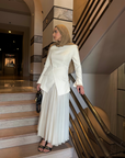 Cream Blazer Tunic