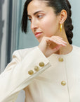 Pearl Cream SE Belted Jacket - Final Sale