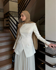 Cream Blazer Tunic