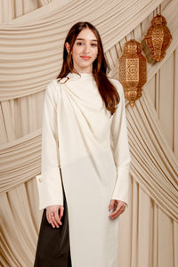 Ivory Floor Length Hardware Tunic
