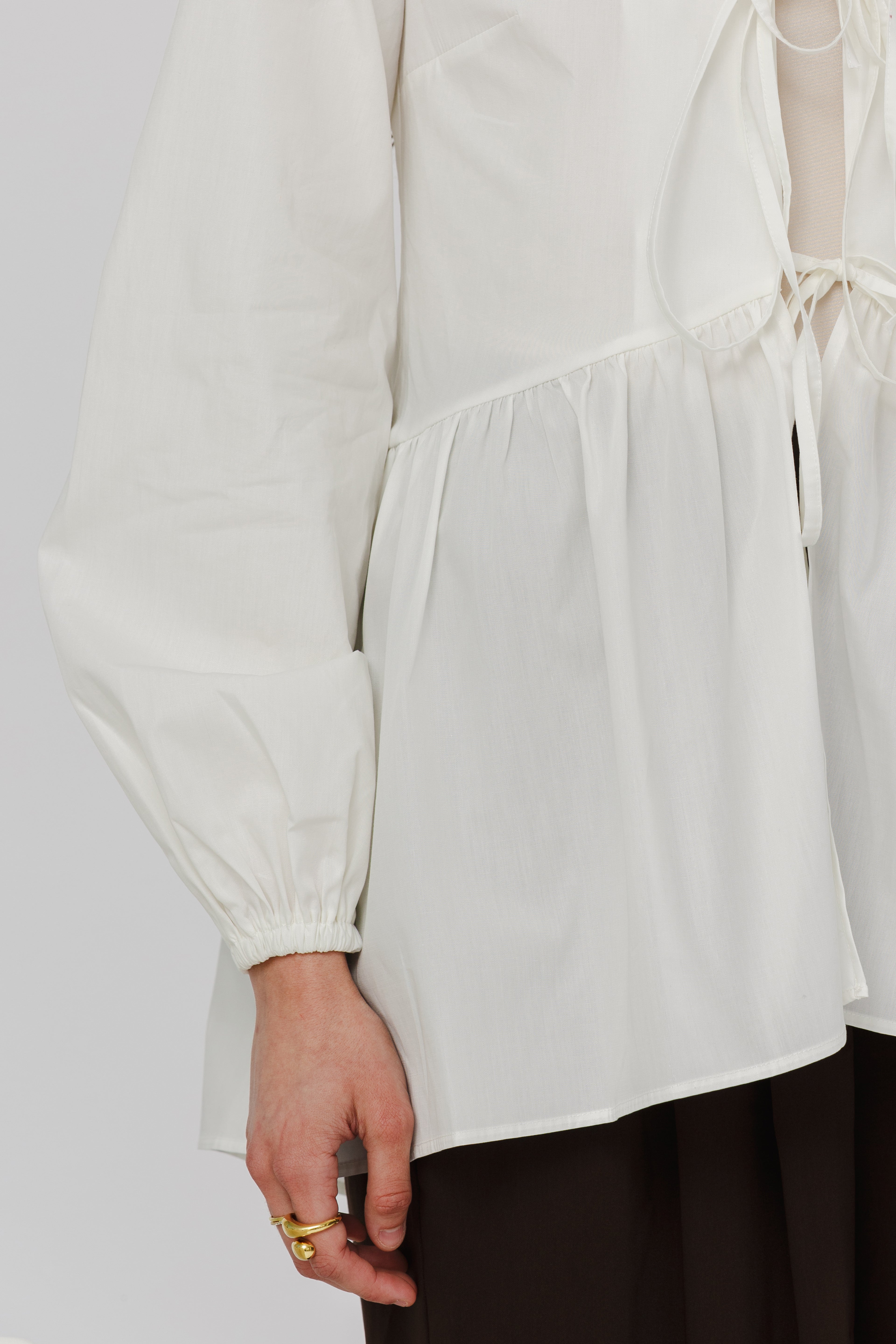 White Bow Tie Tunic