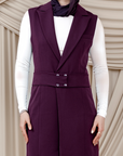 Plum Floor Length Vest