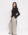 Taupe Foldover Pants