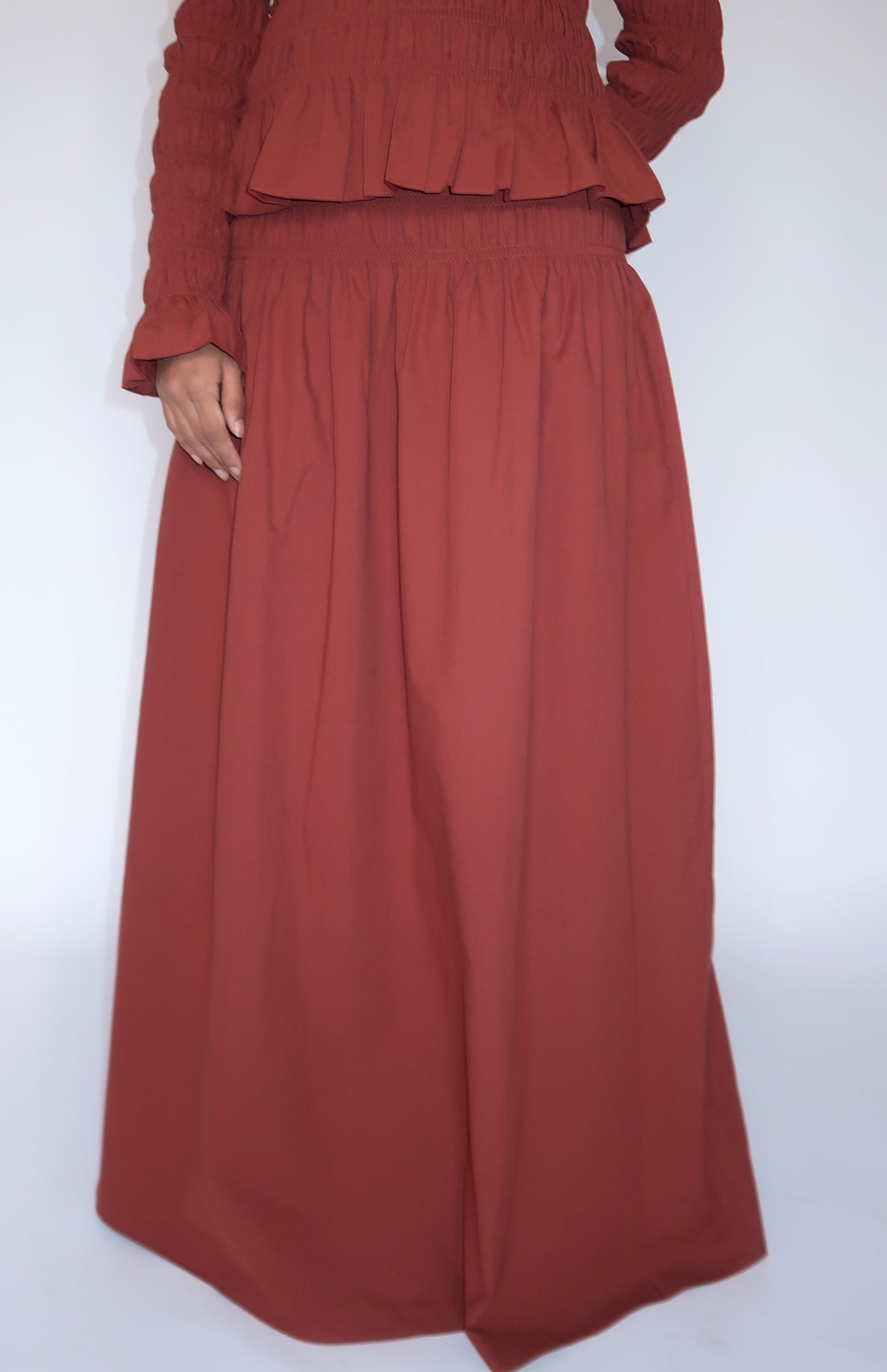 All Spice Ruched Maxi Skirt