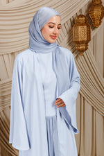 Load image into Gallery viewer, Baby Blue Low Waisted Abaya Set (3 pcs)
