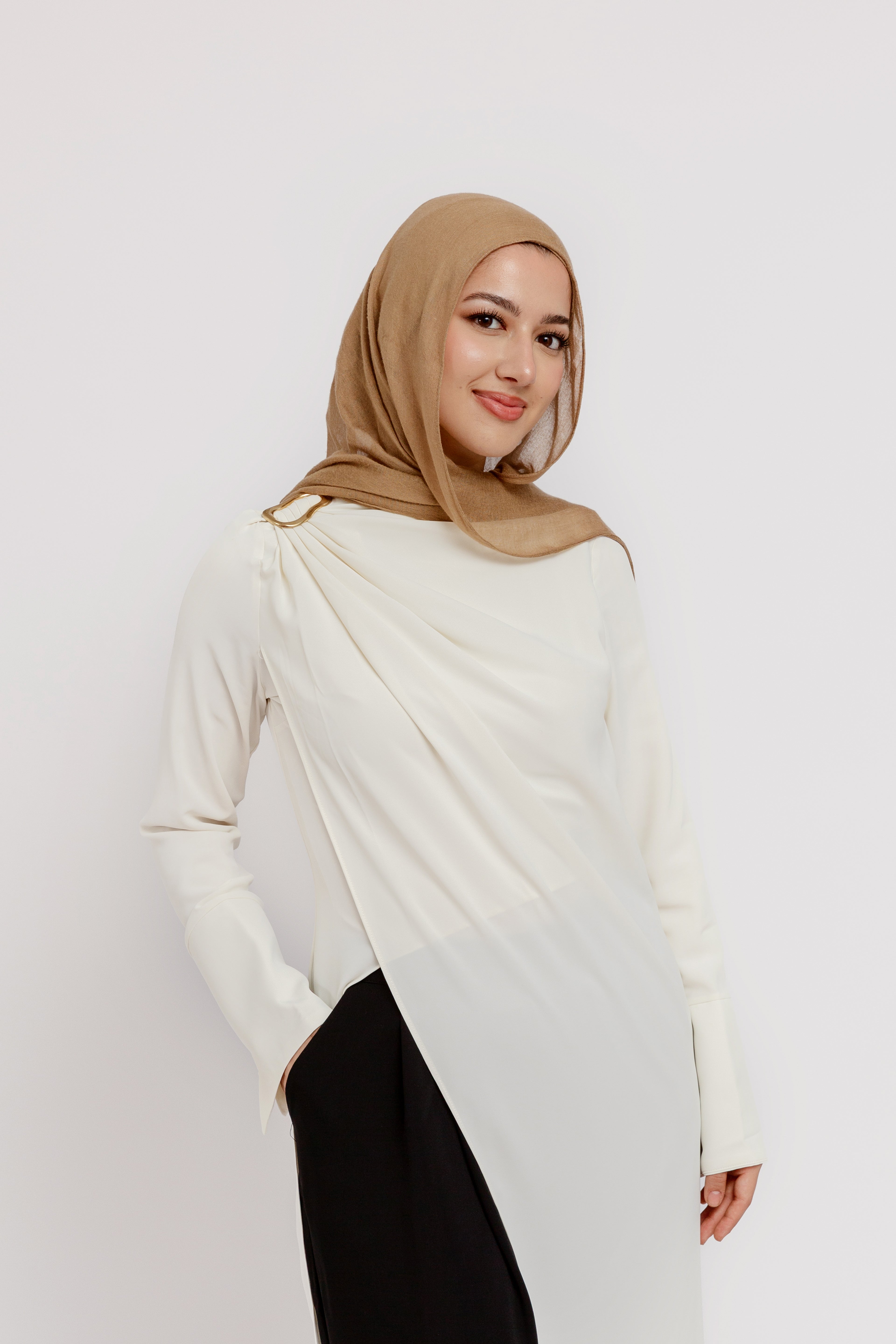 トップス pheeta Jasmin tunic white THE TUNIC TOP in WHITE ORGANIC GAUZE – Lisa Marie Fernandez