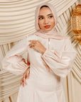 Blush Zip Up Cotton Pleated Dress- Final Sale