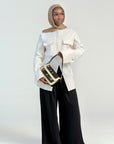 Cream Utility Slit Tunic