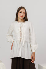 Load image into Gallery viewer, White Bow Tie Tunic
