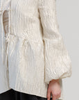 Pearl Cream Bow Tie Tunic