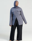 Charcoal Gray Utility Slit Tunic- Final Sale