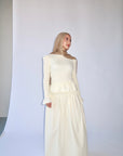 Buttercream Ruched Top & Maxi Skirt Set