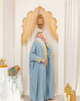 Denim Blue Aghabani Bisht- Final Sale