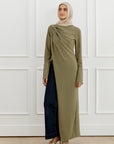 Olive Floor Length Hardware Tunic