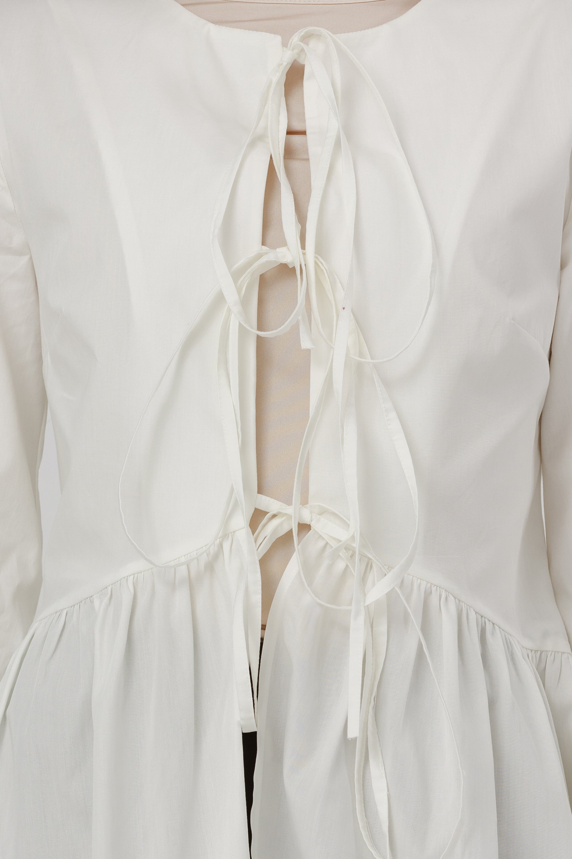 White Bow Tie Tunic