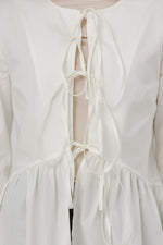 Load image into Gallery viewer, White Bow Tie Tunic
