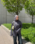Charcoal Gray Utility Slit Tunic- Final Sale