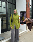 Fern Green Buttoned Blazer Tunic