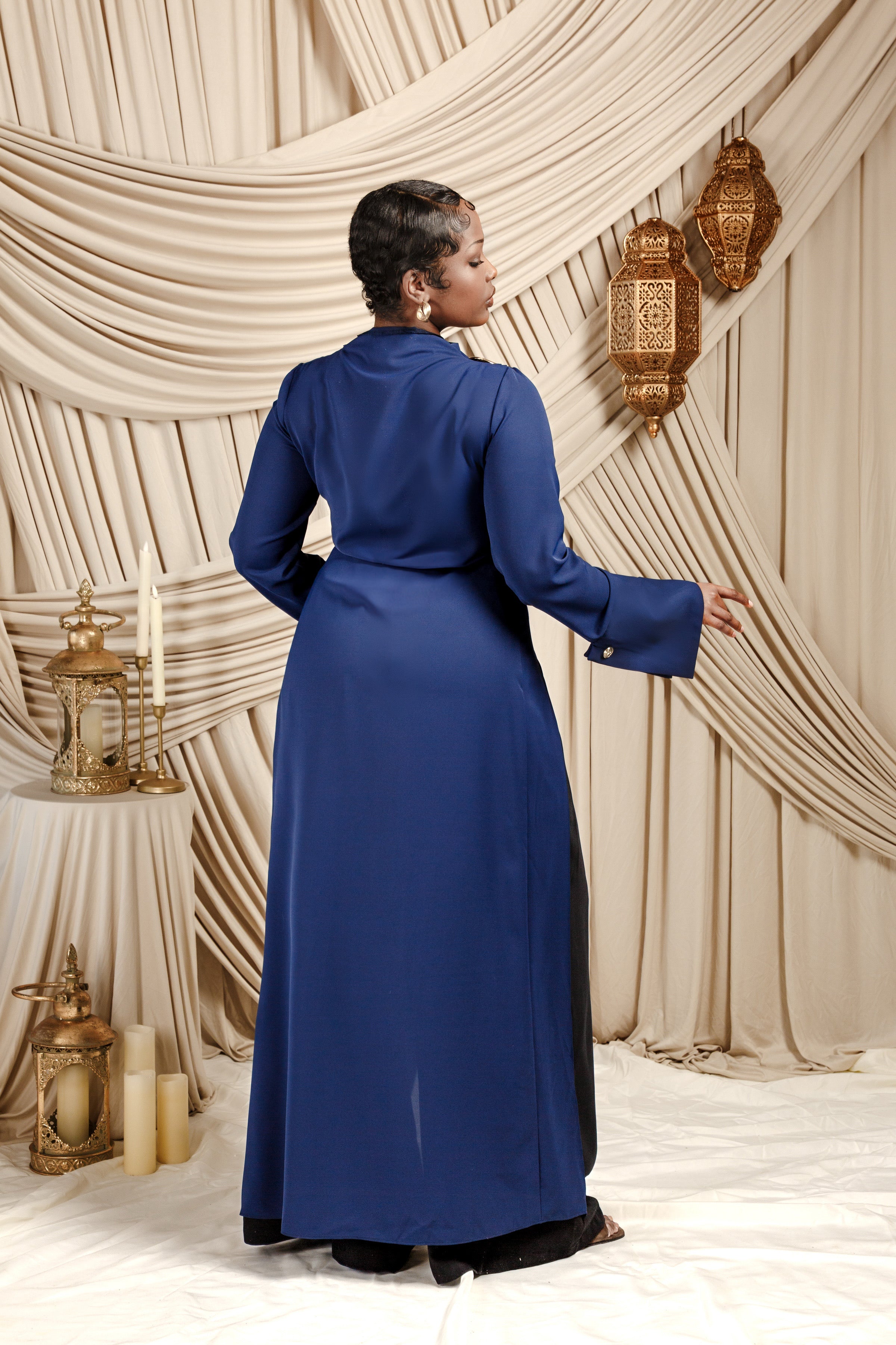 Navy Floor Length Hardware Tunic