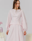 Orchid Pink Balloon Top & Maxi Skirt Set- Final Sale