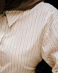 Butter Yellow Striped SE Tie Back Shirt