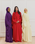 Red Draped Hardware Kaftan