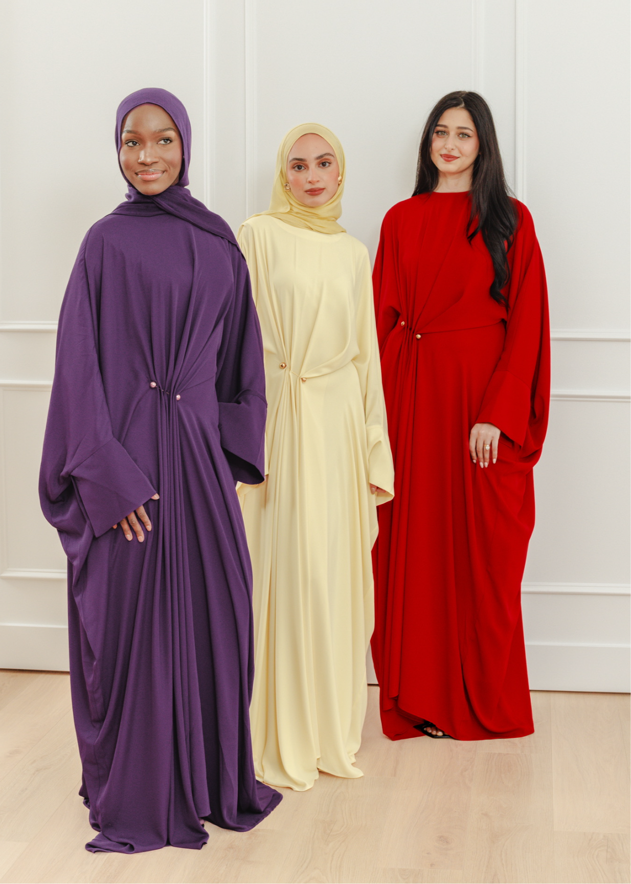 Butter Yellow Draped Hardware Kaftan