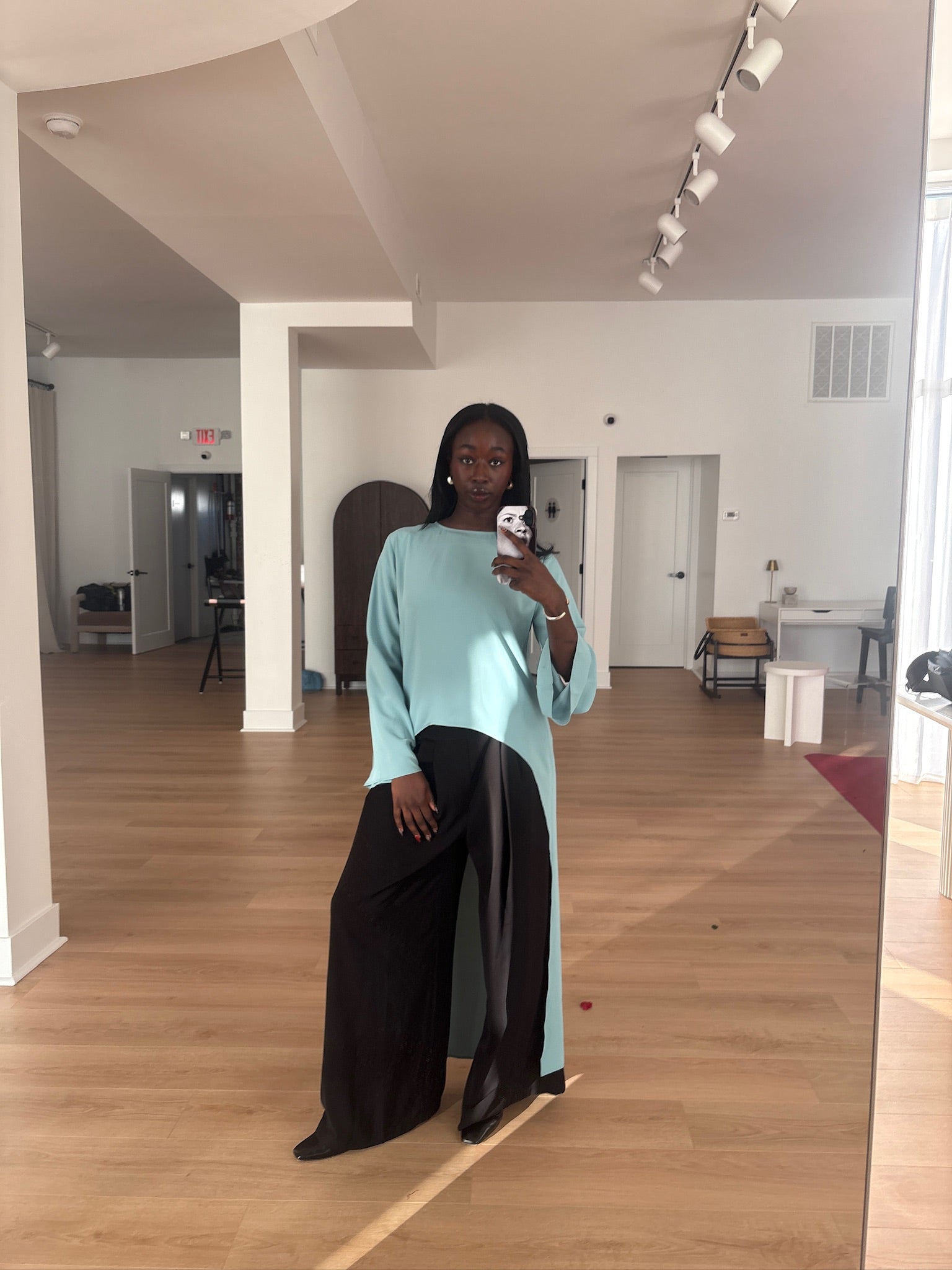 Aqua High-Low Tunic – Summer Evenings