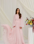 Orchid Pink Structured Belt Gown