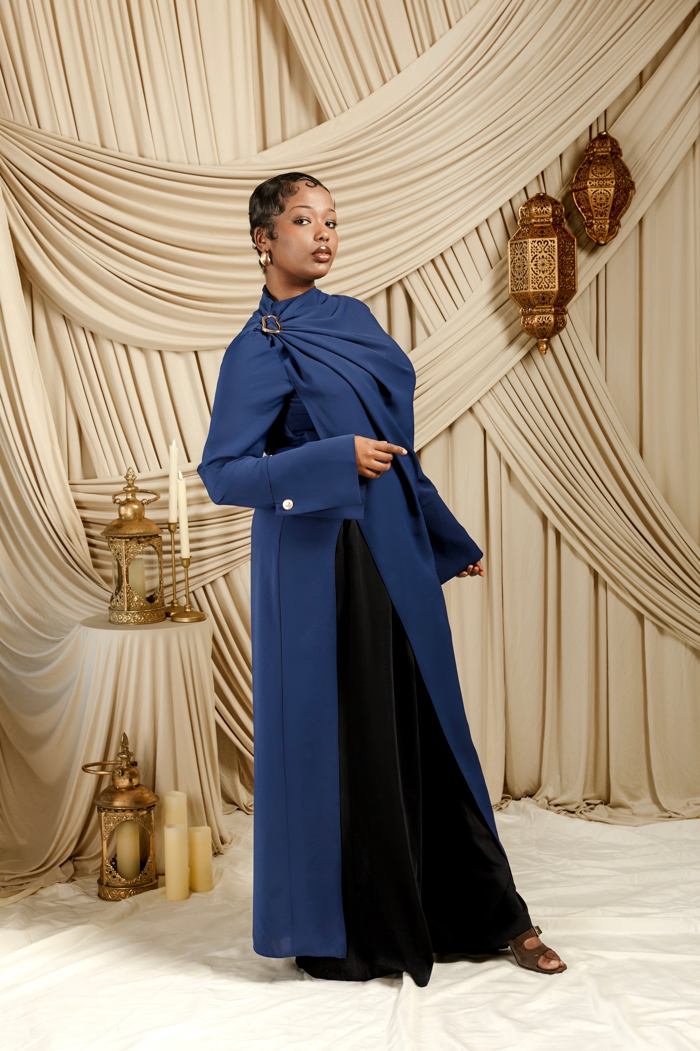 Navy Floor Length Hardware Tunic