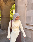 Butter Yellow Asymmetric Slit Tunic