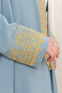 Denim Blue Aghabani Bisht