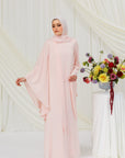 Powder Pink Tie Neck Maxi Dress- Final Sale