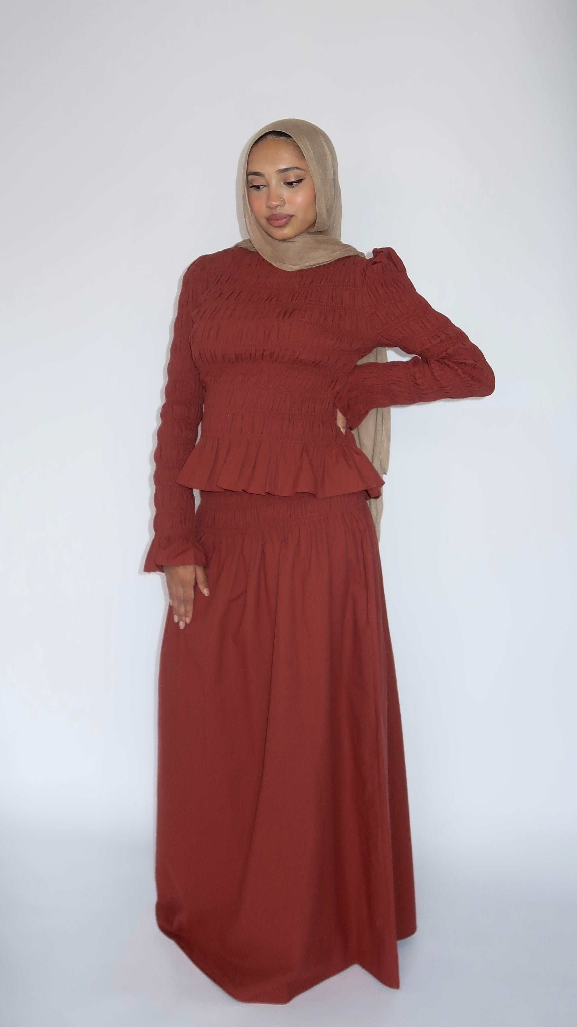 All Spice Ruched Maxi Skirt
