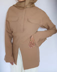 Camel Utility Slit Tunic