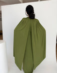 Fern Jersey Cape Gown