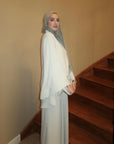 Mint Gray Cape Tunic Set