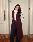 Plum Floor Length Vest