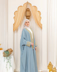 Denim Blue Aghabani Bisht- Final Sale