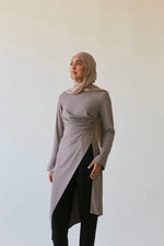 Load image into Gallery viewer, Mink Asymmetric Slit Tunic
