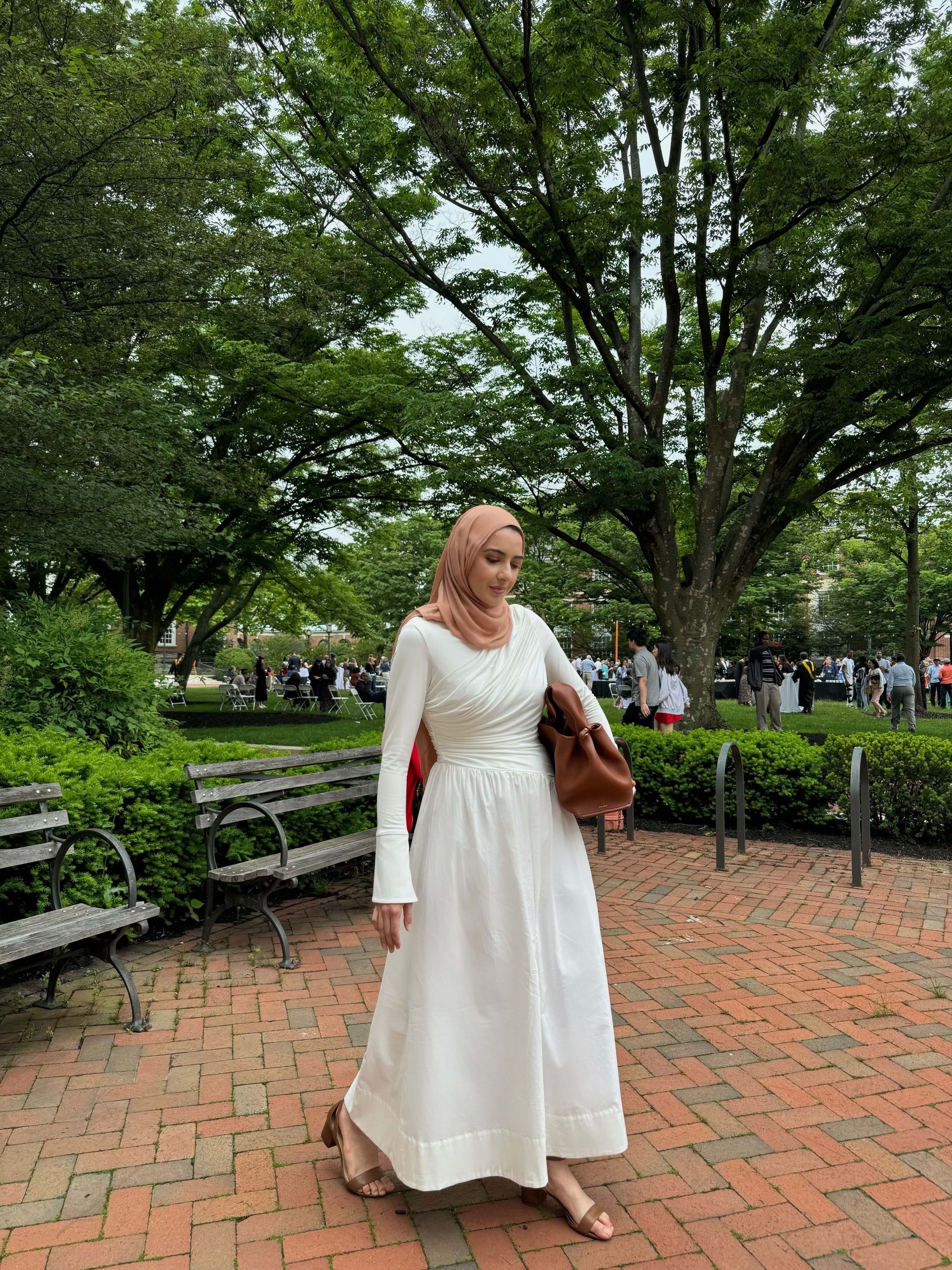 White Asymmetric Draped Dress