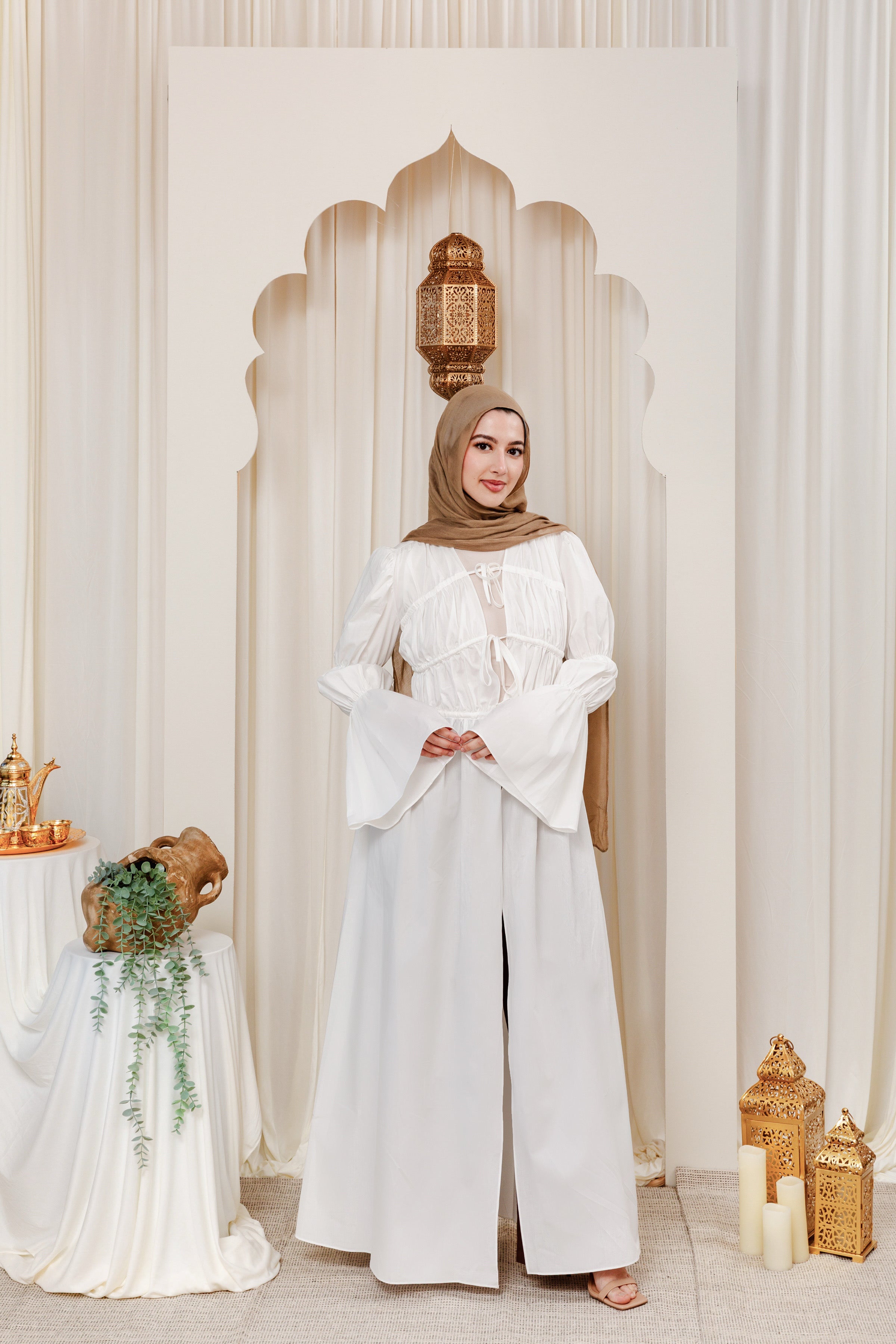 White Cinched Cloak