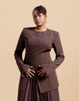 Espresso Buttoned Blazer Tunic