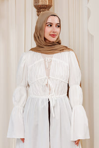 White Cinched Cloak