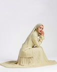 Melon Pleated Chiffon Skirt - Final Sale