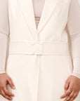 Cream Floor Length Vest