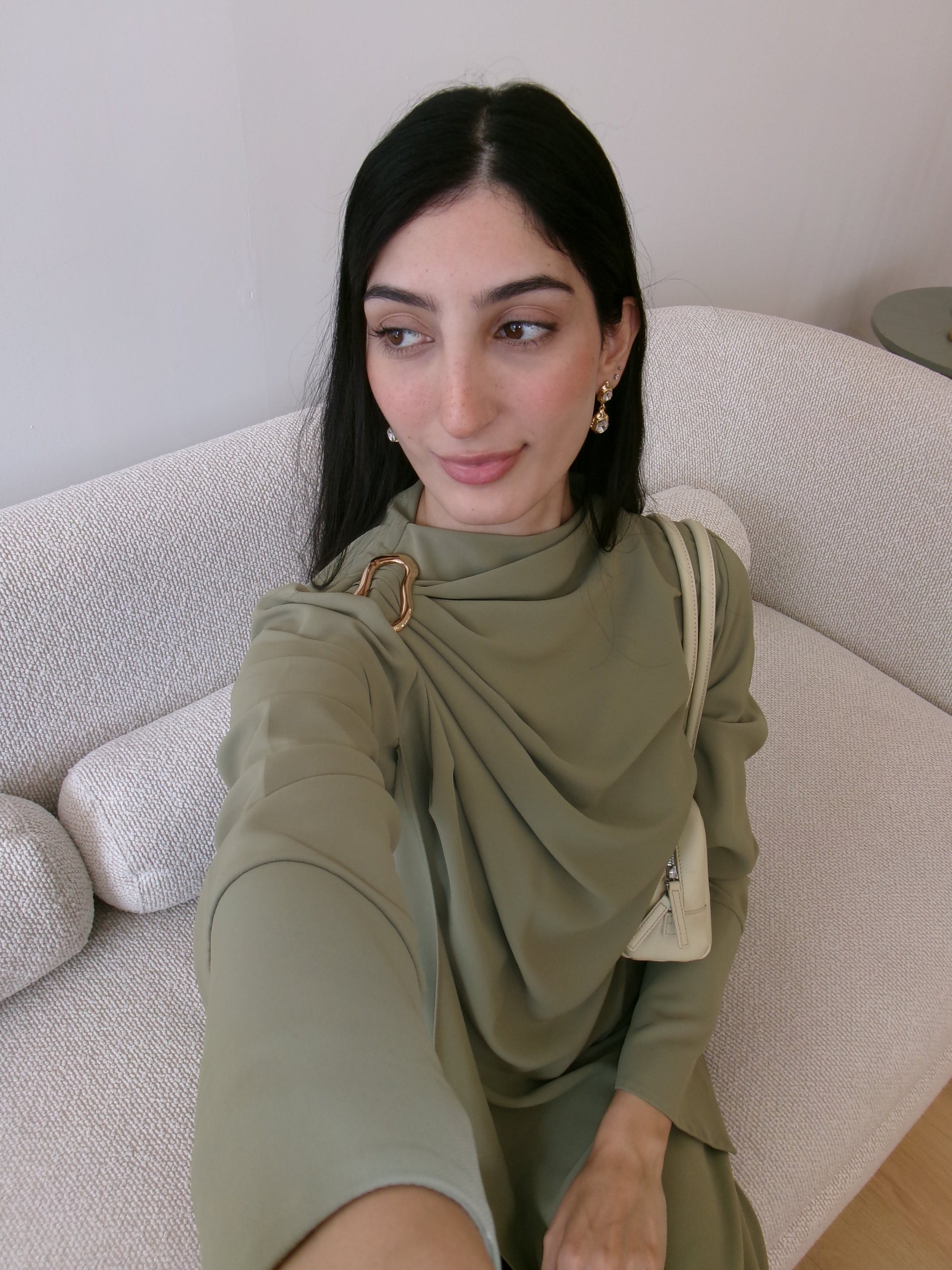 Olive Floor Length Hardware Tunic