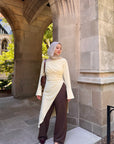 Butter Yellow Asymmetric Slit Tunic