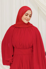 Load image into Gallery viewer, Red Structured Belt Gown
